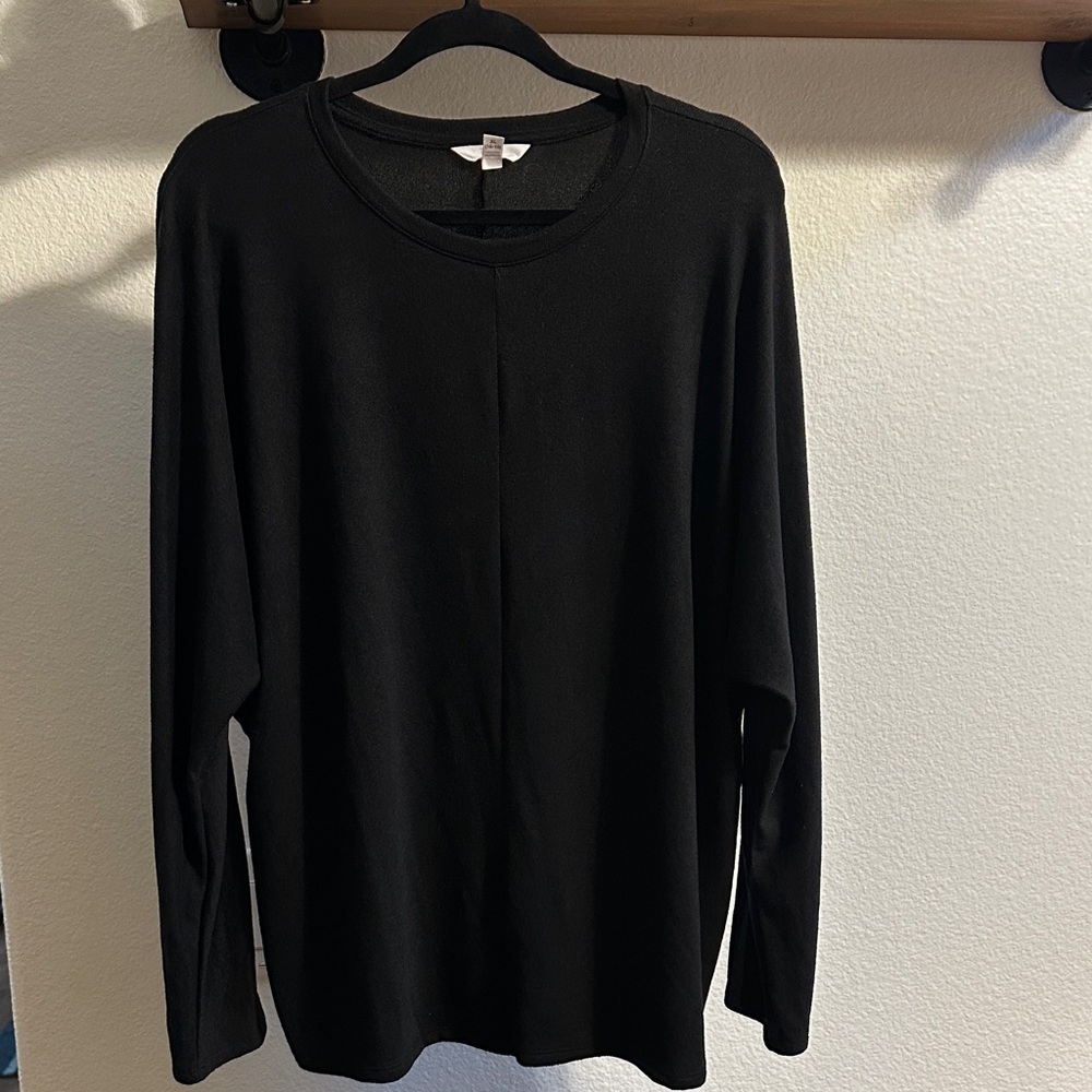 Time and Tru Black Long Sleeve Sweater Top